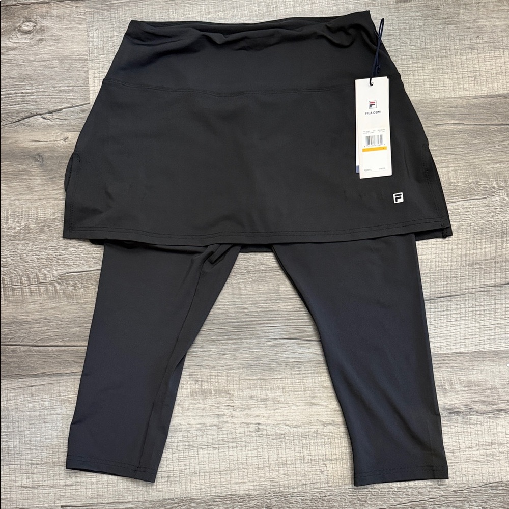Fila Black Athletic Skirt with Attached Capri Leggings